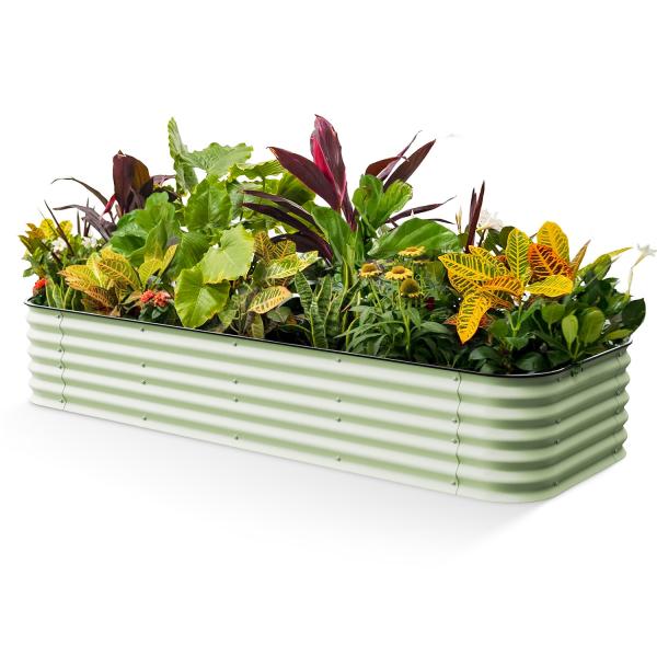 High Strength 8*3.5*1.5Ft Galvanized Oval Raised Bed Kit For Gardening