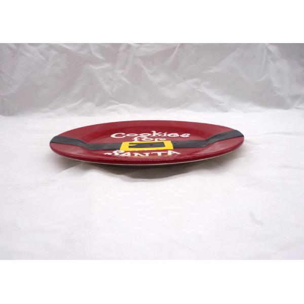 Festive Christmas Ceramic Santa Plate Handmade Dolomite Dinner Dishes