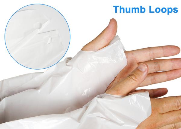 Civil Non Sterile Anti Shrink PE Medical White PE Coating Gown