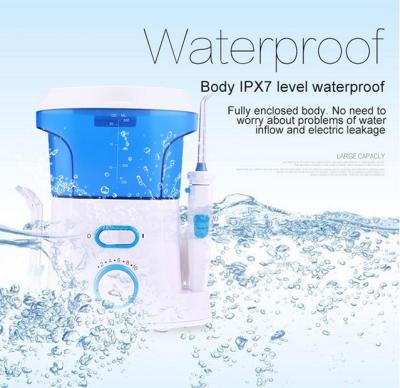 600ml capacity food frade material rechargeable dental water flosser with 10 mode pressure control