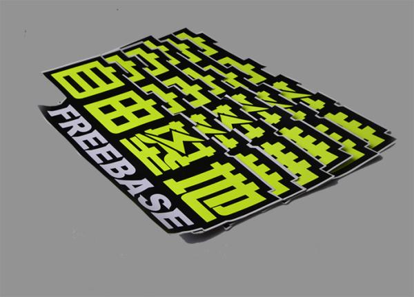 Customized printing adhesive luminous green fluorescent PVC vinyl outdoor car decal stickers