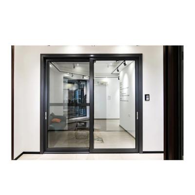 Sistema de portas deslizantes de vidro para apartamentos de hotel com superfície finalizada e eficiência energética