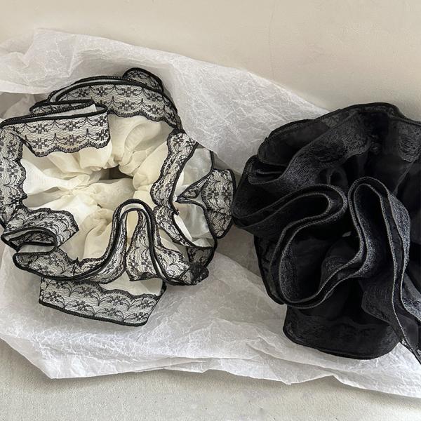 Heavy Industry Design Organza Lace Hair-Band Scrunchies Hair Accessories