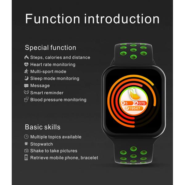 montre intelligente F9 de sport de fréquence cardiaque de forme physique de bracelet de bracelet de montre de bande du smartwatch 2109 le plus chaud