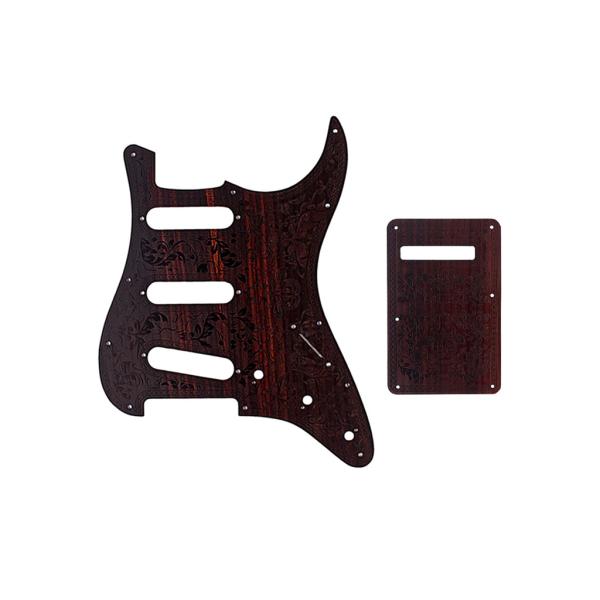 11 отверстий Rosewood SSS стиль гитары Pickguard Задняя пластина и винты для ST электрической гитары аксессуары