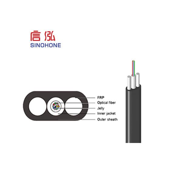 FTTH 1 Km Fiber Optic Cable , Fiber Optic Network Cable High Durability
