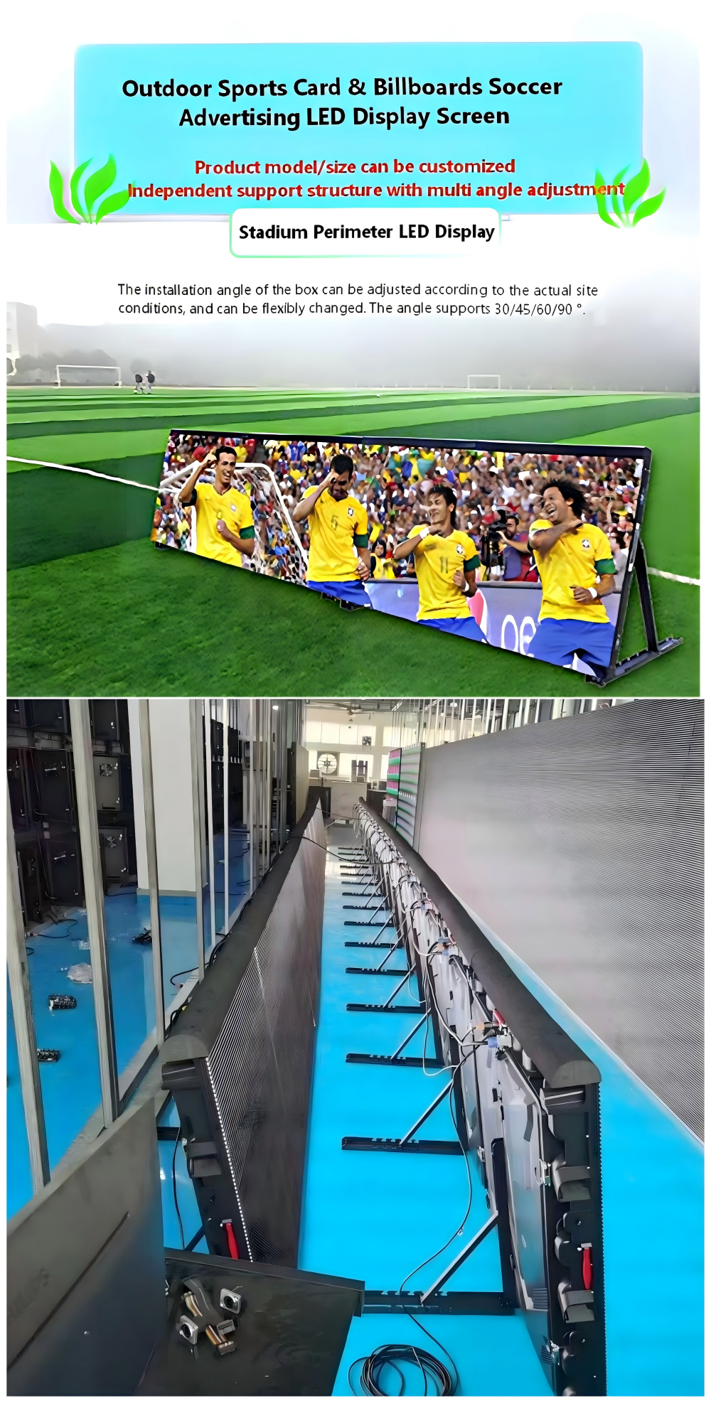 P6.67 Outdoor Sports Advertising LED Display Screen Stadium LED Display