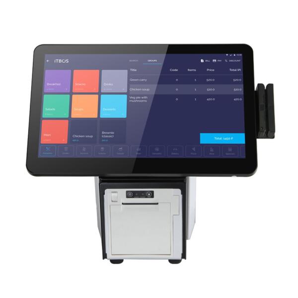 Windows Desktop 300cd/m2 Touch Screen POS Terminal With Printer Retail Epos