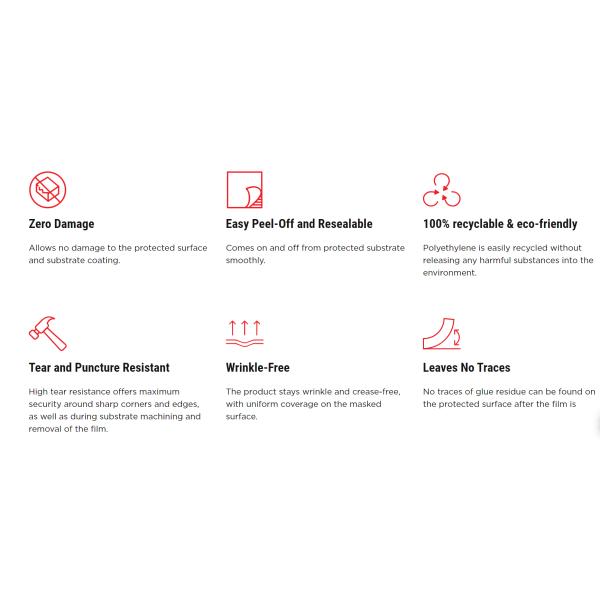 Attachment Medium Adhesive Water Based Acrylic PE Adhesive Protective Film For Countertops