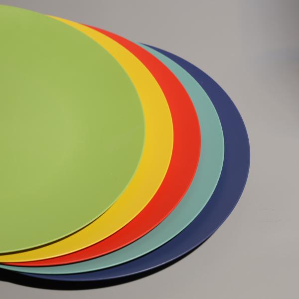 Multi Colored Plastic Food Plate PS Material Serving Trays For Microwave Heating
