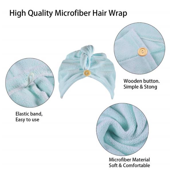 Hair Towel Wrap Super Absorbent Hair Turbans for Women Quick Dry Hair Microfiber Towels