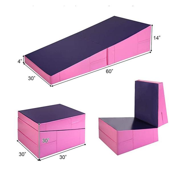 Cover By 18 Oz. Vinyl Polar Aurora Cheese Wedge Folding Tumbling Preschool Incline Gymnastics Mats
