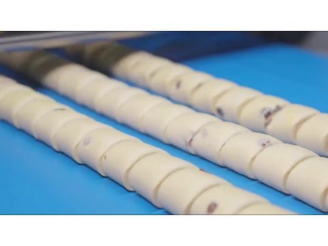 Automated Round Raisin Swirl Bread Production Line: Lamination, Servo Cutting & Precision Tray Panning