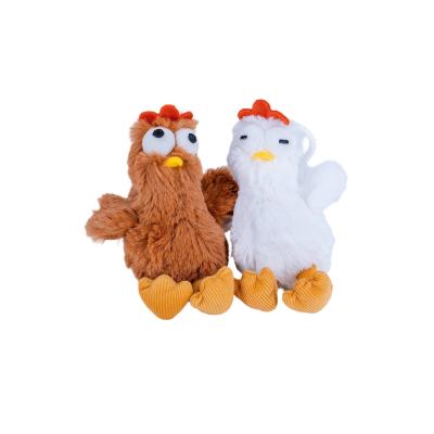 Squeaky Chicken Plush Animal Keychain Low MOQ Decompression Soft Toy Keyring