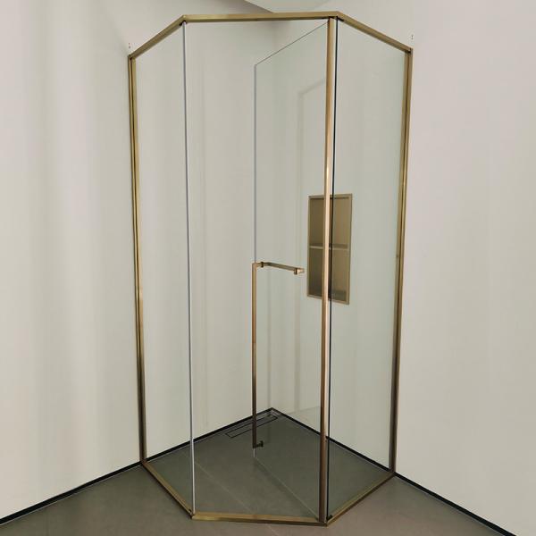 SUS304 Gold Shower Door Frame Rust Resistance Stainless Steel Profile