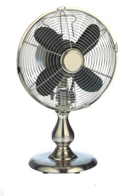 High Speed Oscillating Personal Electric Fan 12 Inch Adjustable Tilt Brush Nickel