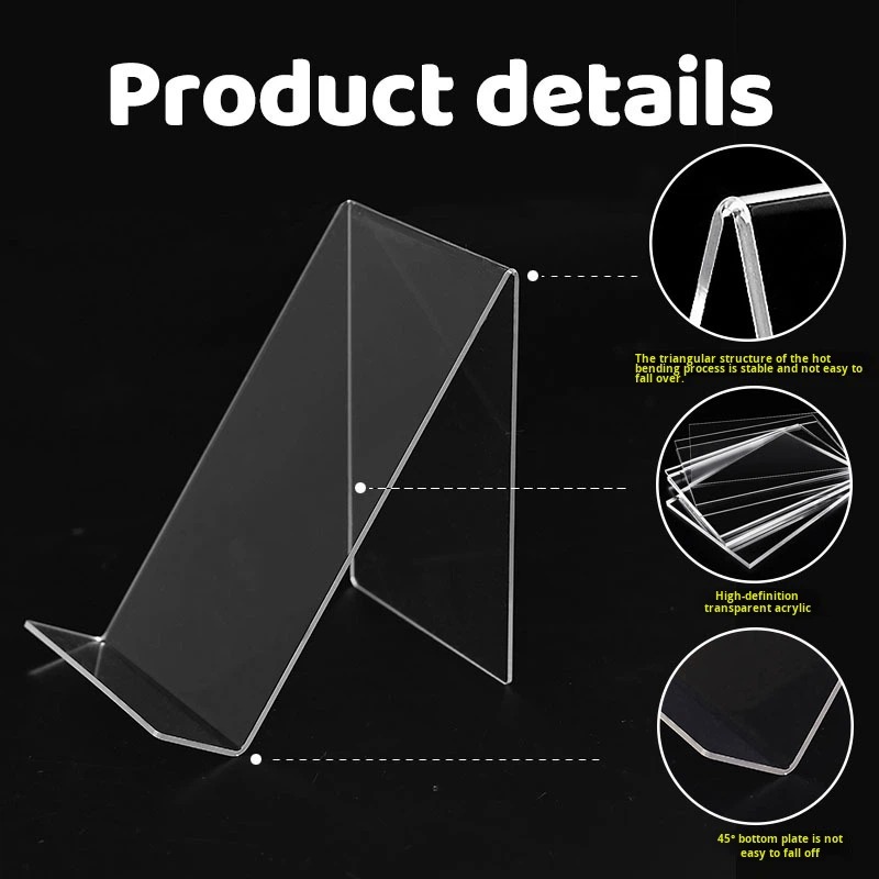 High Quality Factory Customization Anti-slip Stability Highly Transparent Acrylic Portable Book Display Stand for Library