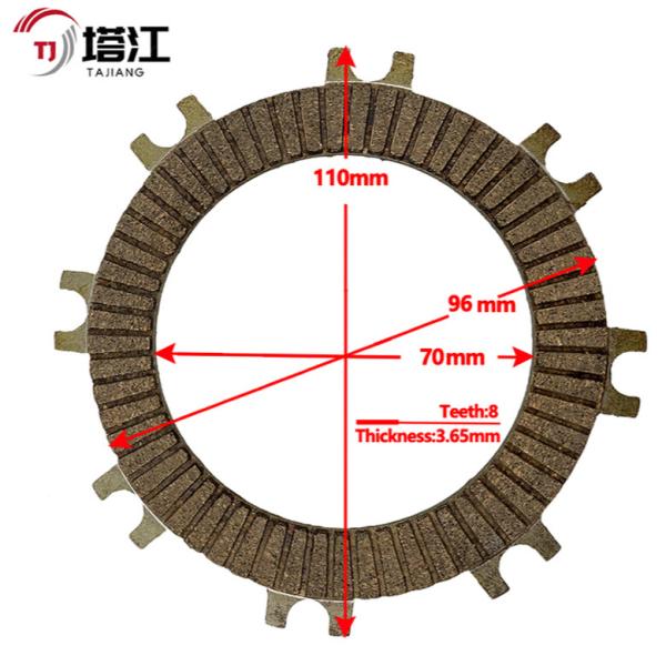 Universal Black Bolt On Motorcycle Clutch Kits 130mm Diameter