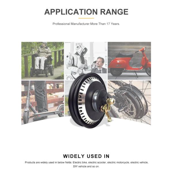 Motor de tipo BLDC de 1500W para scooter eléctrico 6 años de vida útil