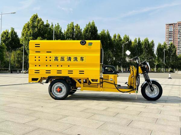 Electric Marble Automatic Road Washing High Pressure Cleaning Truck Water Tricycle Cleaning Car