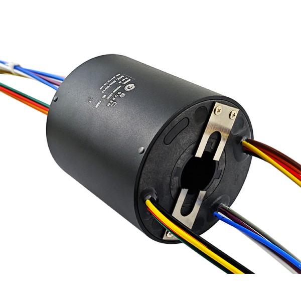 18-channel 20A conductive slip ring with 25.4mm through-hole for metal processing and cutting equipment