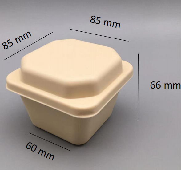 Sleek Square Disposable Tea Pot Corn Starch Tea Pot High Temperature Resistant