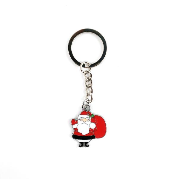 Christmas Themed Soft Enamel Keychain Festive Bells Gingerbread House Designs