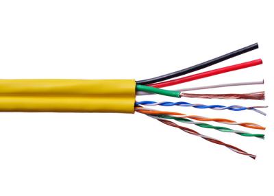 Cabo coaxial Siamese de UTP CAT5E+4C, cabo Siamese para a isolação do PE do Cctv