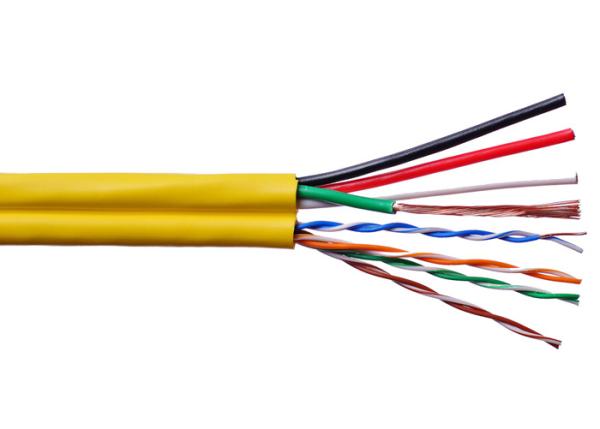 Cabo coaxial Siamese de UTP CAT5E+4C, cabo Siamese para a isolação do PE do Cctv