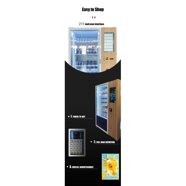 Venda de Coca-Cola de alimentos refrigerados Máquina de venda automática