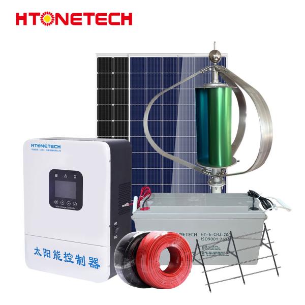 Sistema de armazenamento de baterias solares Mono Perc de 380W com gerador de vento de cinética marinha