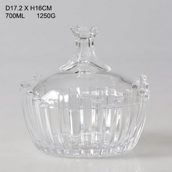 Stylish and Transparent Glass Storage Jar with Colored Plastic Cover 100% Food Safe