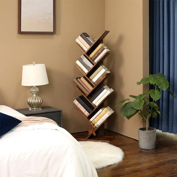 Unique Design Bookshelf for Sale, Wooden Book Storage Shelf, Rustic Bookcase, Home Office Book Tree, LBC11BX