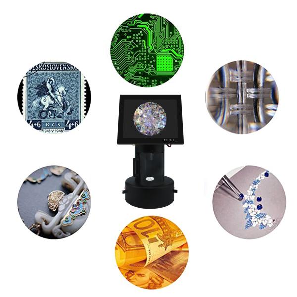 8 LCD Screen Jewelry Making Microscope 5-50mm Lens Focal Length