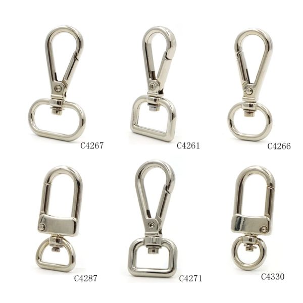 Custom Logo Engraved Swivel Snap Hook Nickel Swivel Hook For Handbag Hardware Accessories
