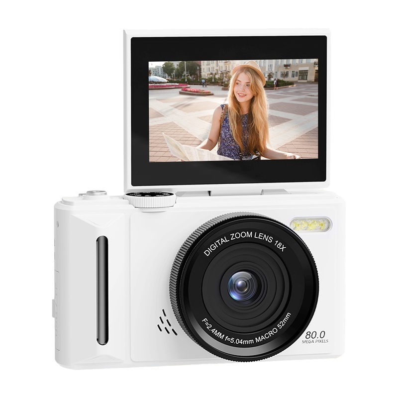 Retro 5K Video Digital Camera With Optical Zoom Anti Shake 3 Inch Flip Screen Vlog CMOS Camera Support External Lens for Vlog