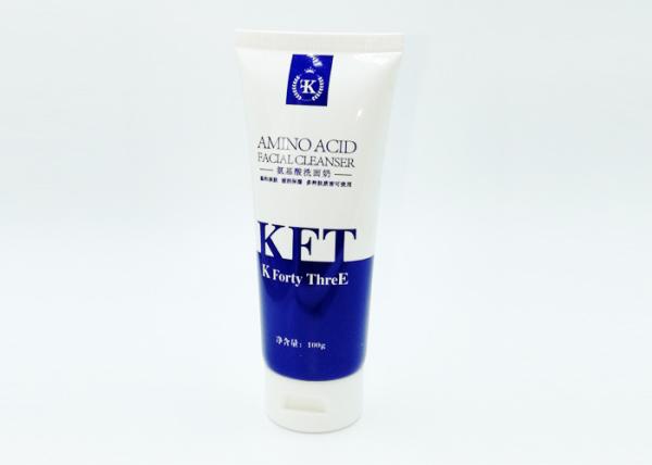 100G Flip Cap Plastic Squeeze Tubes , Facial Clean Cream Empty Plastic Tubes