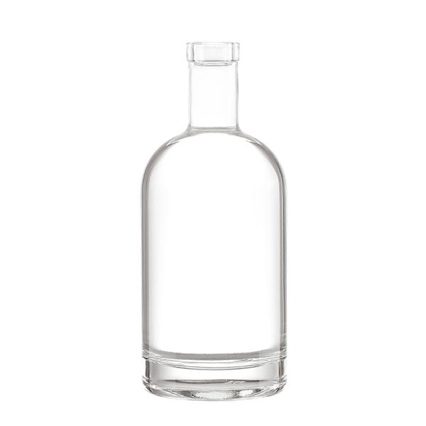 Super Flint Glass Material 750ml Custom Logo Glass Bottle for Brandy Whisky Vodka Gin