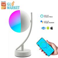 Candeeiro de mesa inteligente Tuya RGBCW Wifi 12W APP com controlo remoto para leitura e escrita Candeeiro de secretária