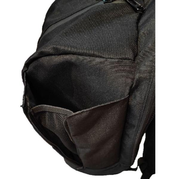 Fashionable Simple Big Capacity Nylon Leisure Backpack Multi Function Black Color