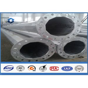 Черная передающая линия стальные трубчатые Poles электричества заварки 25m с толщиной 5.0mm