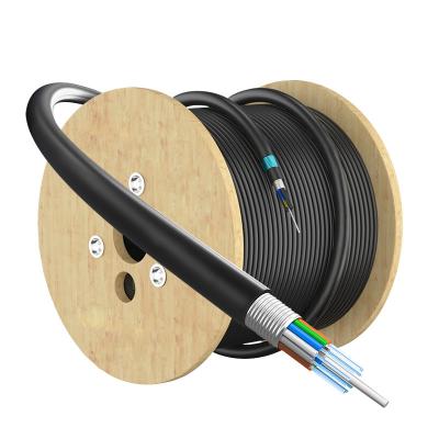 2-288 Core GYTA Outdoor Duct Coaxial Direct Burial Fiber Optic Cable for SM MM Communication Black PE Jacket