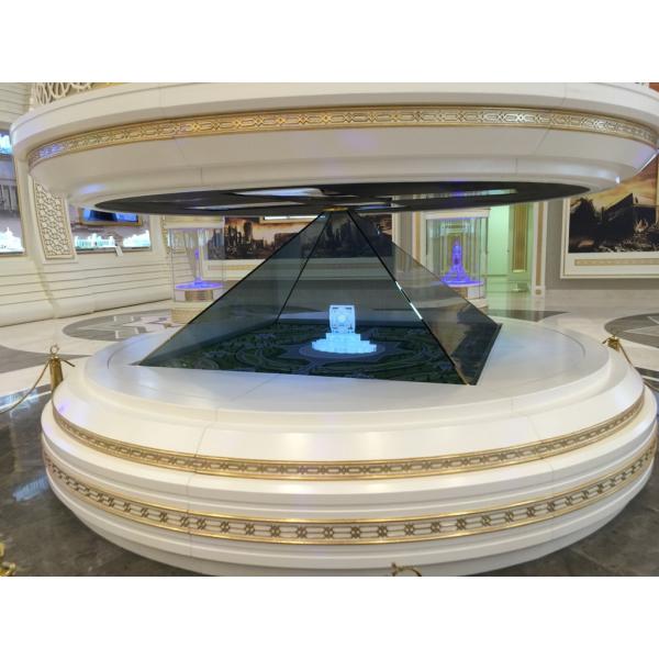 Full HD 4 Faces 3D Hologram Pyramid Display 240 x 240cm  for Shopping Mall Advertising
