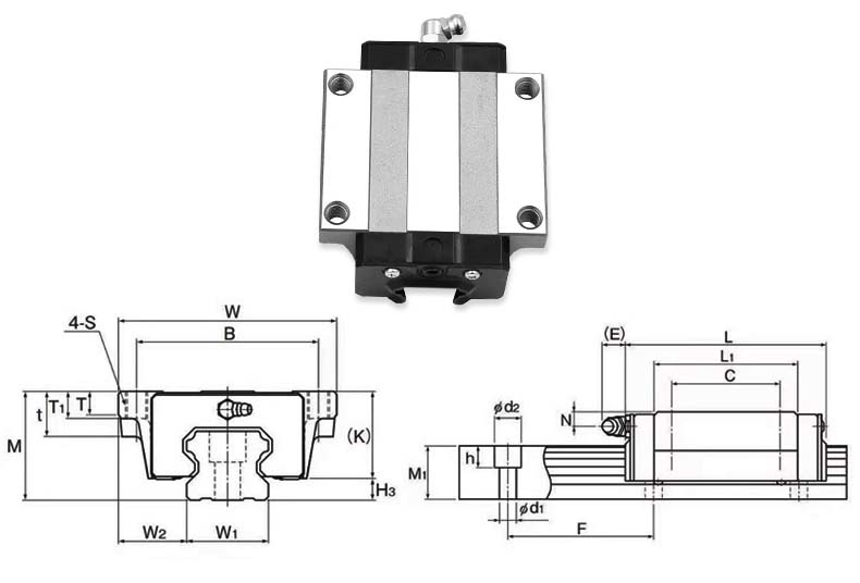 Strict Quality Inspection Linear guide HSA15A Rubber Machinery Linear Guide