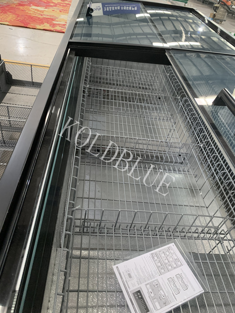 Supermarket Island Freezer with Bottom Storage Drawers and LED Display GRACE210SD