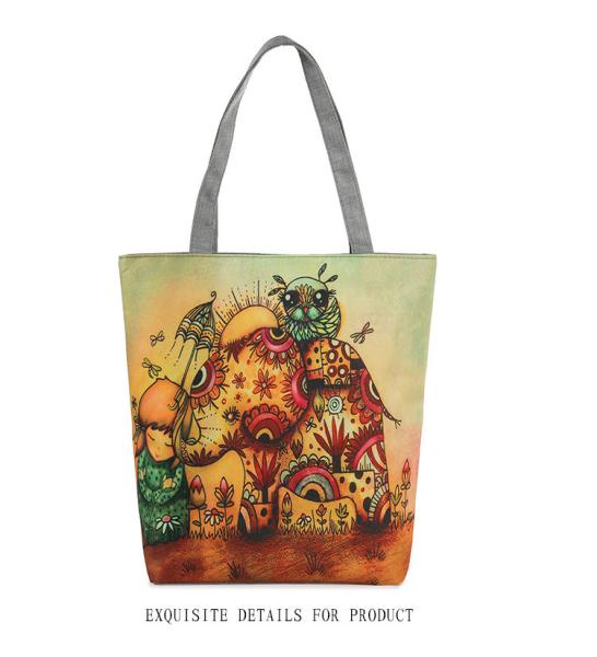 Elephant National Wind printing female exotic tourist attractions Ms. shoulder bag female canvas