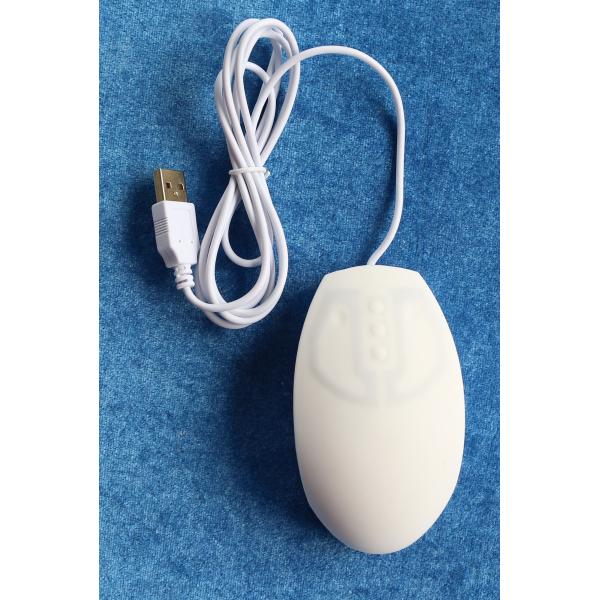 IP68 Sealed Silicone Rubber Optical Mouse 5 Buttons For Medical Application