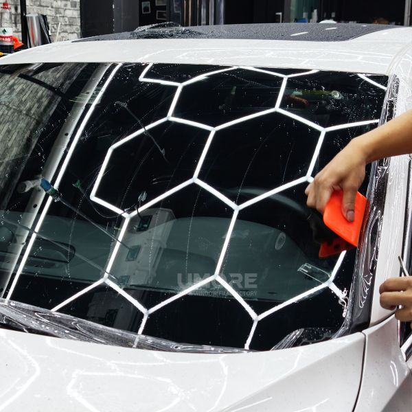 100% No Visual Distortion Ultra HD 1.22*15M High Hydrophobic Clear EPU Windshield Protection Film WPF TPU Car Windshield PPF
