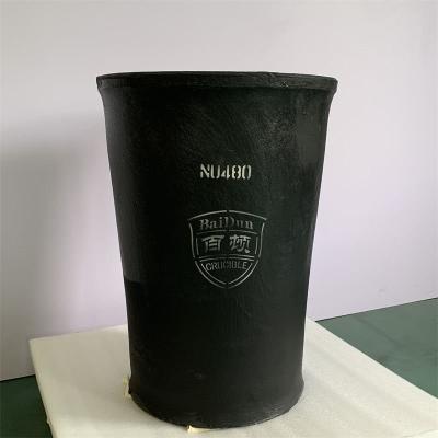 High Temperature Cylindrical Crucible Chemical Resistant Black Large Graphite Crucible