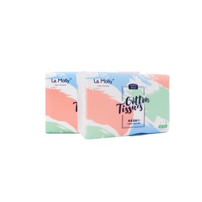 Toalha facial descartável de dupla utilização úmido e seco 70gsm do delicado 15cm*20cm
